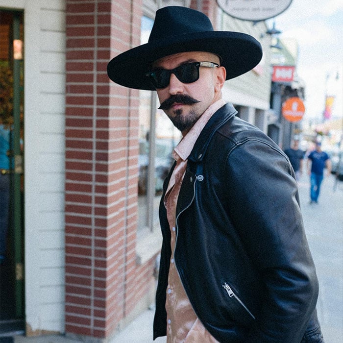 Five Points Wide Brim Fedora Hat – Black