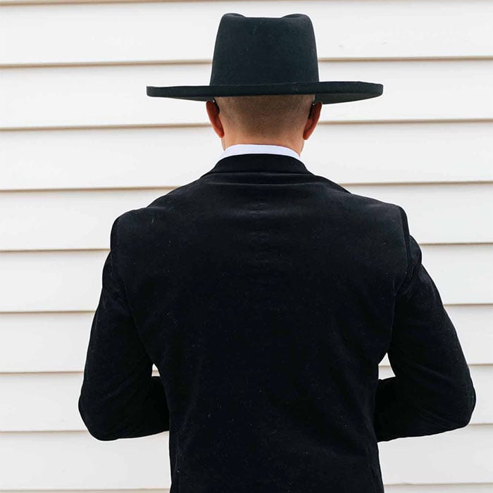Five Points Wide Brim Fedora Hat – Black